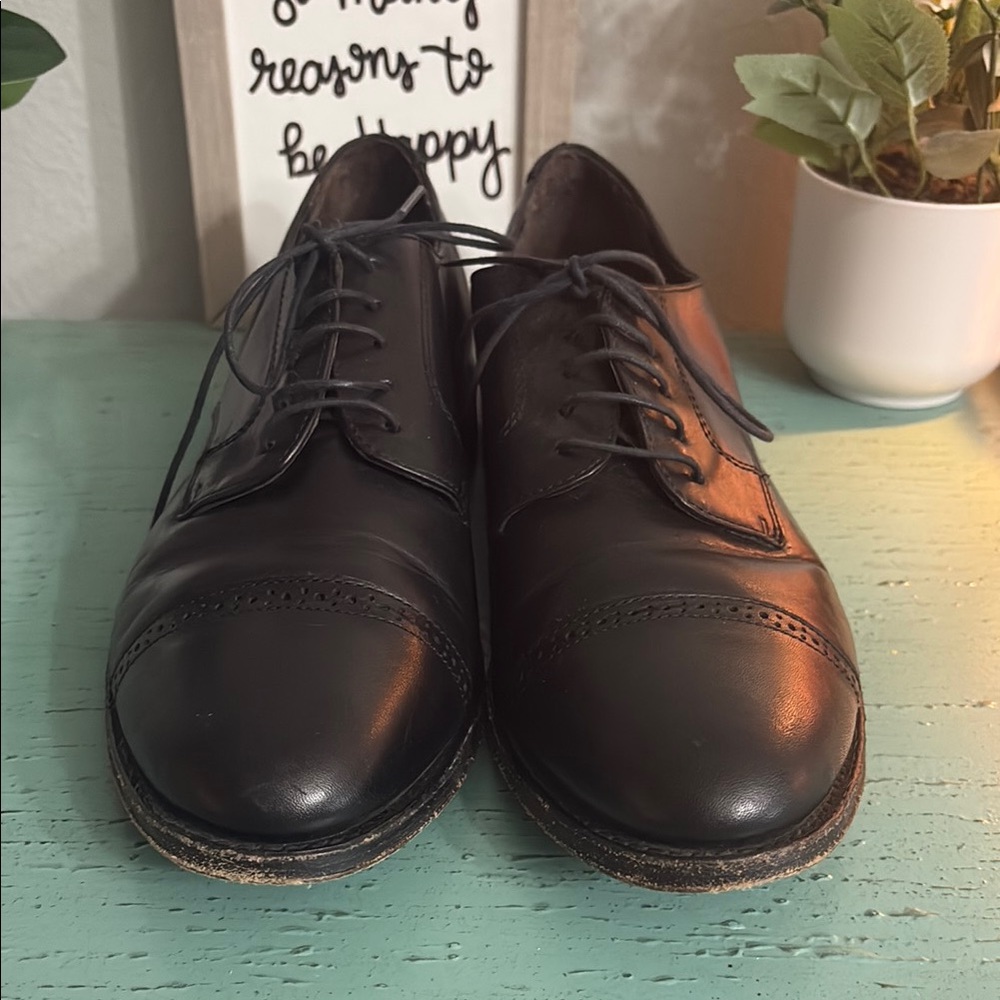 Brooks Brothers Black Oxford Dress Shoes SZ 10 box 137